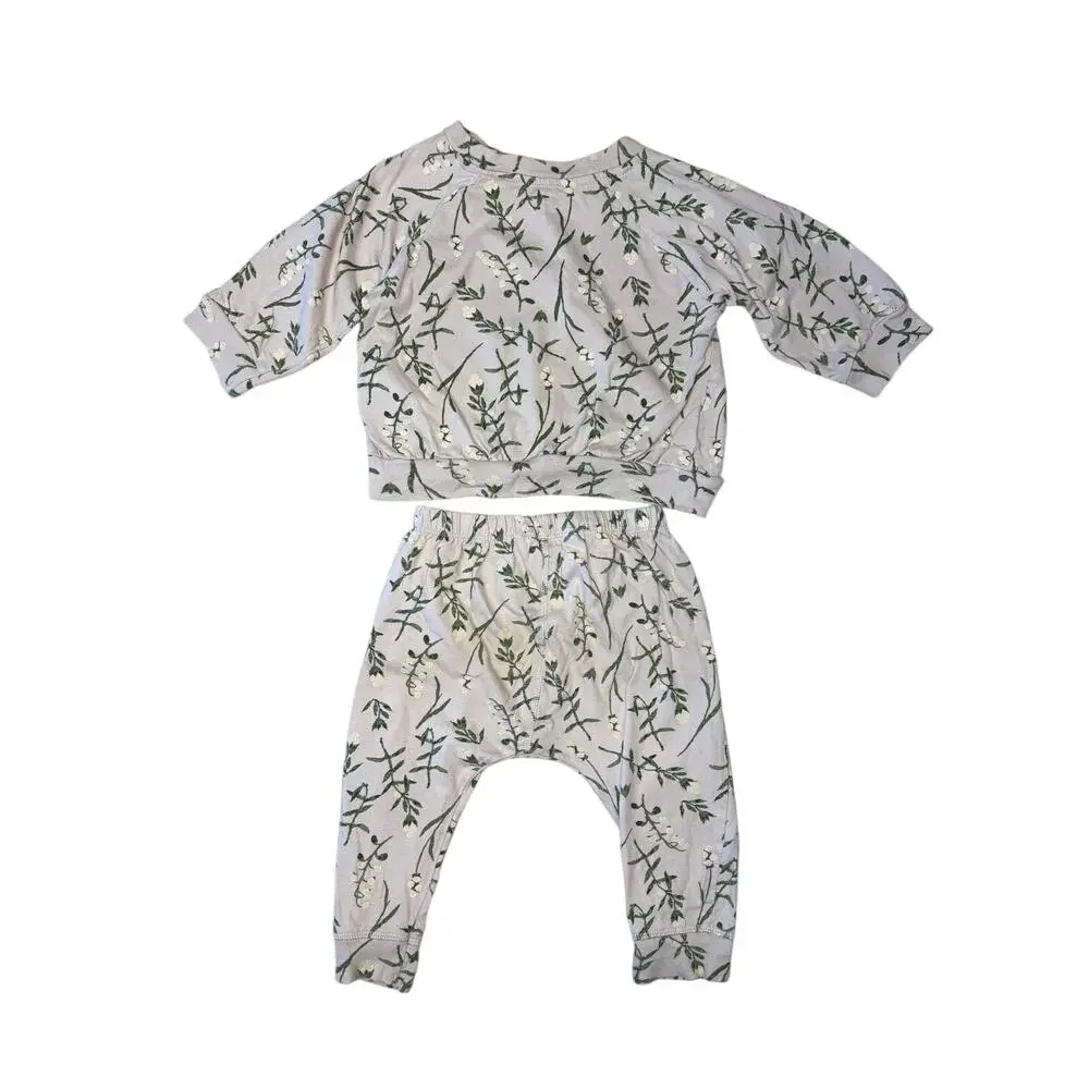 Baby Girls 2 Piece Floral Outfit 18M Jessica Simpson Sweatshirt Jogger Pants